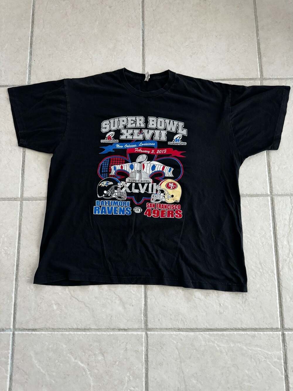 H.I.S. Super Bowl XLVII Baltimore Ravens vs San Francisco 49ers 2013 T-Shirt